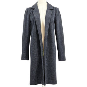 Quiet Luxury Lilla P Long Coat Women XS Onyx Open Front Tailored Duster NWT $325